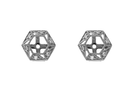 E054-72194: EARRING JACKETS .08 TW (FOR 0.50-1.00 CT TW STUDS)
