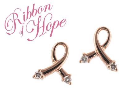 H054-72230: PINK GOLD EARRINGS .07 TW