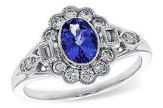 B329-19512: LDS RG .80 TANZANITE 1.20 TGW (7x5MM OV)