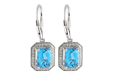 D241-94003: EARR 2.20 BLUE TOPAZ 2.36 TGW