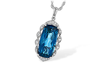 E244-64912: NECK 6.70 LONDON BLUE TOPAZ 6.81 TGW