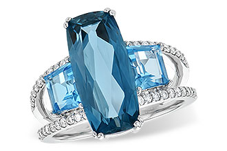 E244-69494: LDS RG 6.40 TW BLUE TOPAZ 6.67 TGW