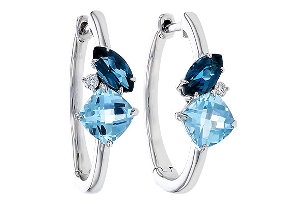 E329-22185: EARRINGS 1.82 TW BLUE TOPAZ 1.86 TGW