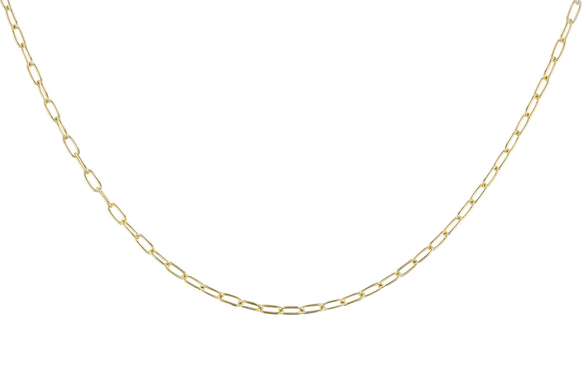 G329-18548: PAPERCLIP SM (16IN, 2.40MM, 14KT, LOBSTER CLASP)